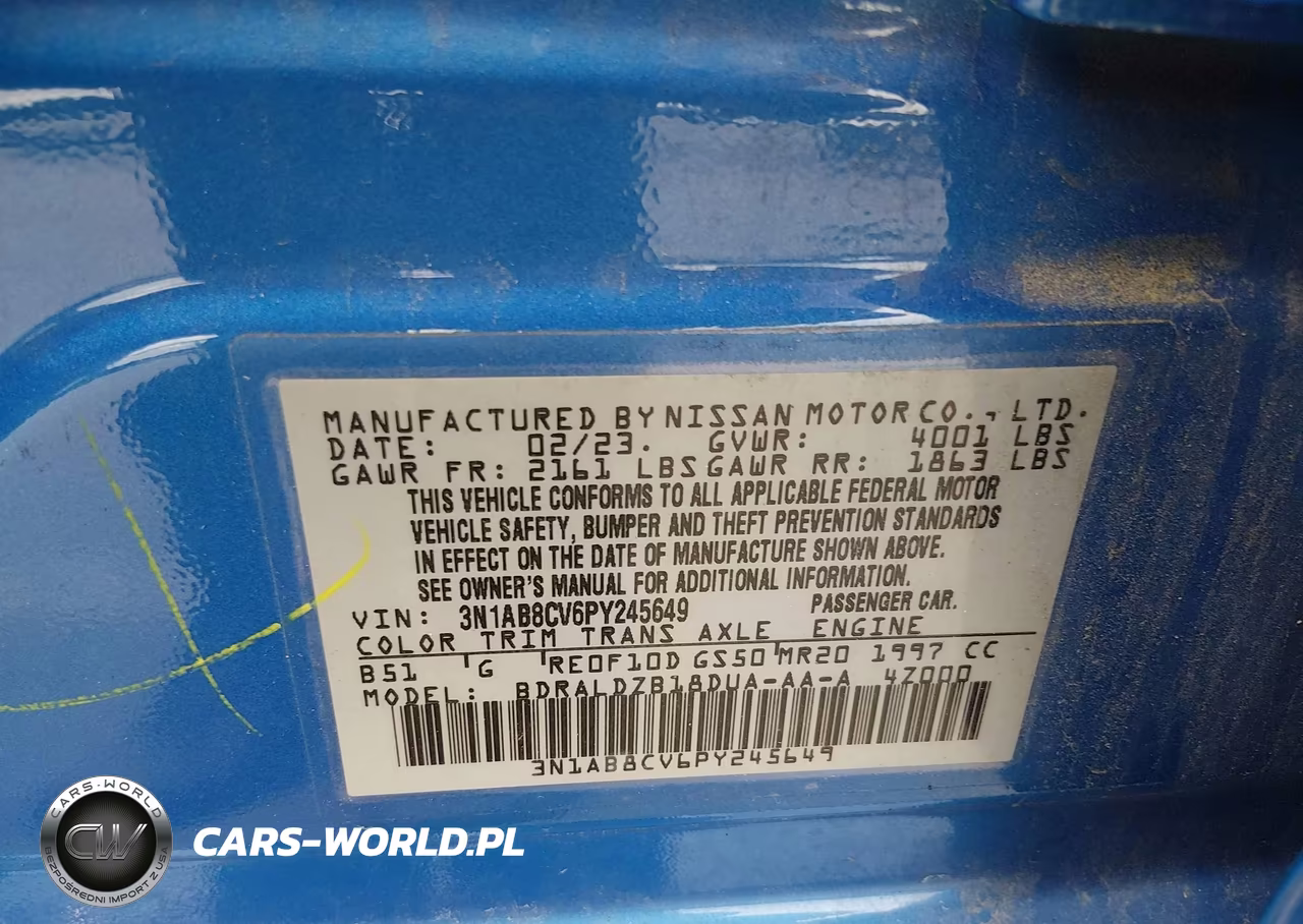 2023 Nissan Sentra Sv Xtronic Cvt VIN:3N1AB8CV6PY245649 - 9