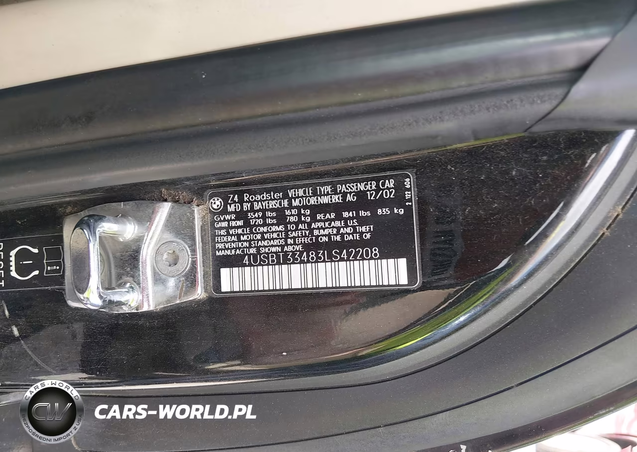 2003 BMW Z4 2.5I VIN:4USBT33483LS42208 - 9