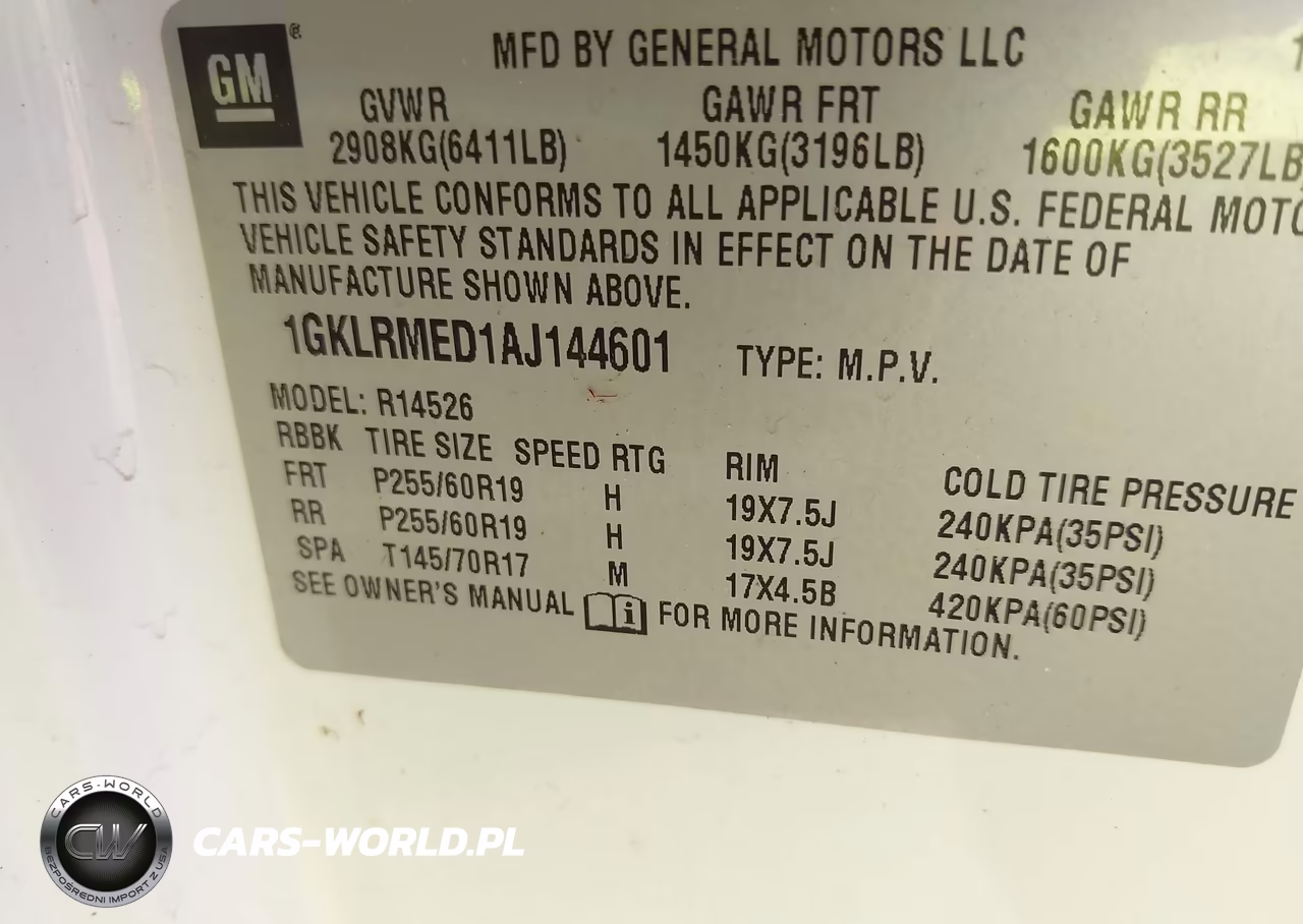 2010 GMC Acadia Slt-1 VIN:1GKLRMED1AJ144601 - 9