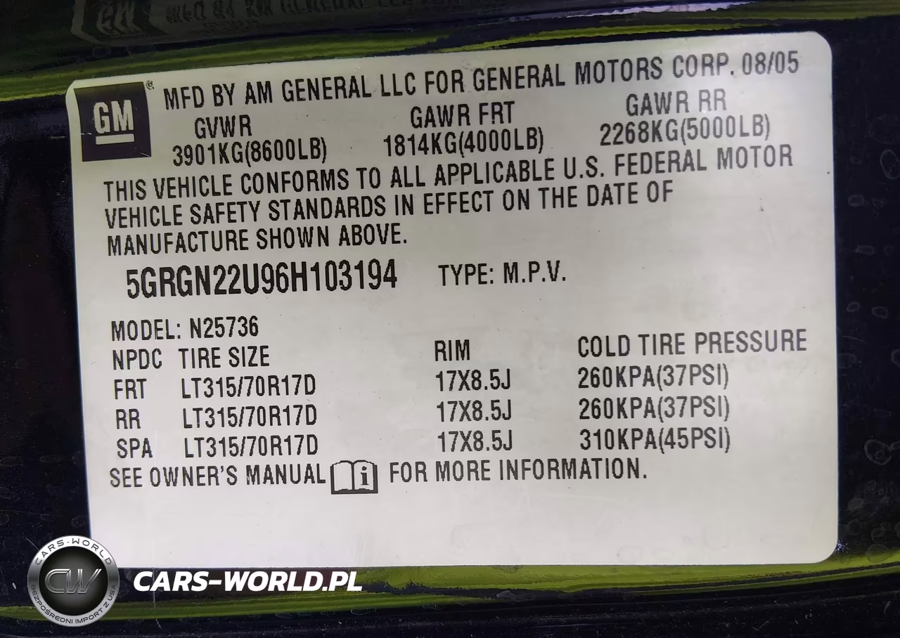2006 Hummer H2 Sut VIN:5GRGN22U96H103194 - 9