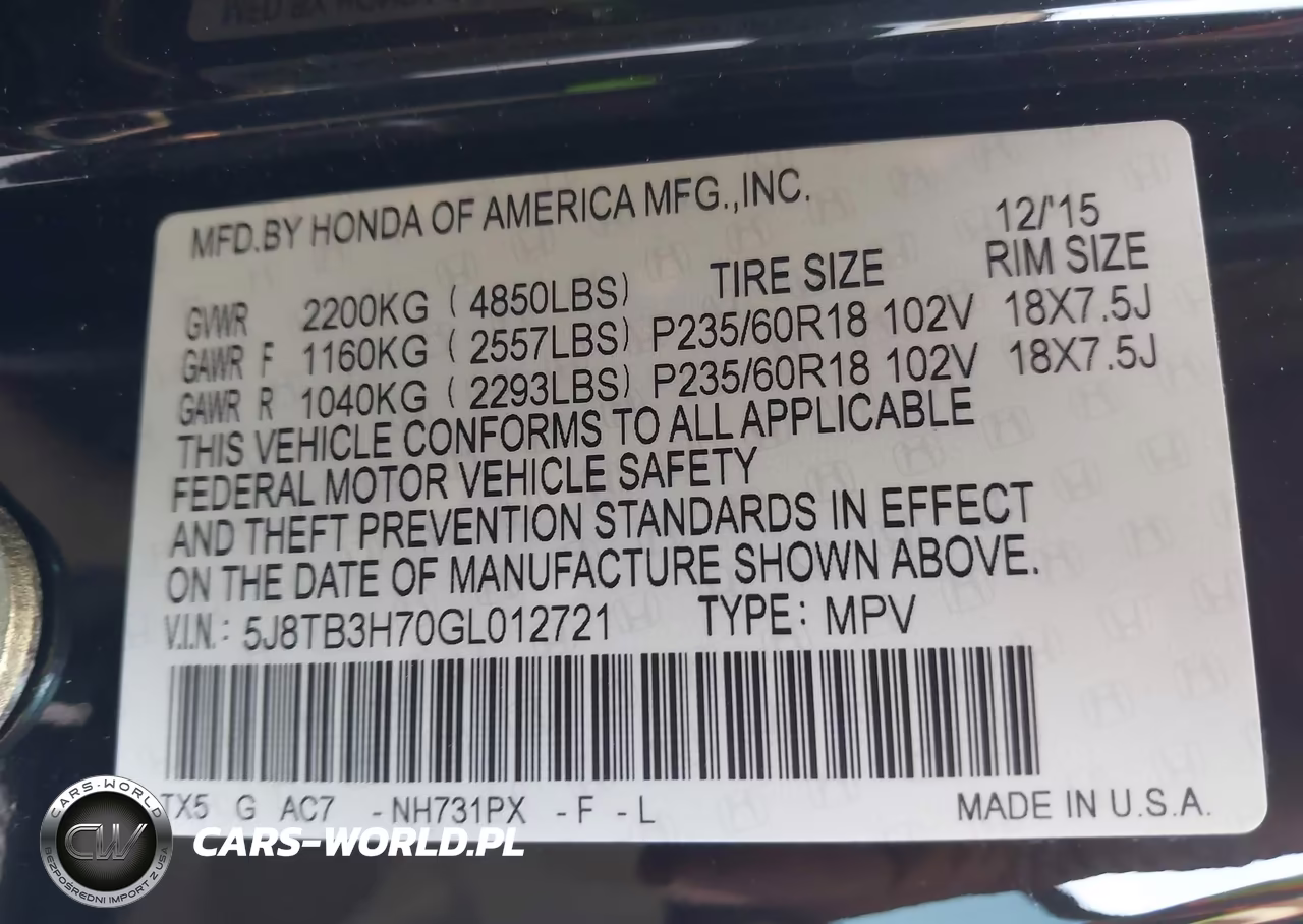 2016 Acura Rdx Advance Package VIN:5J8TB3H70GL012721 - 9