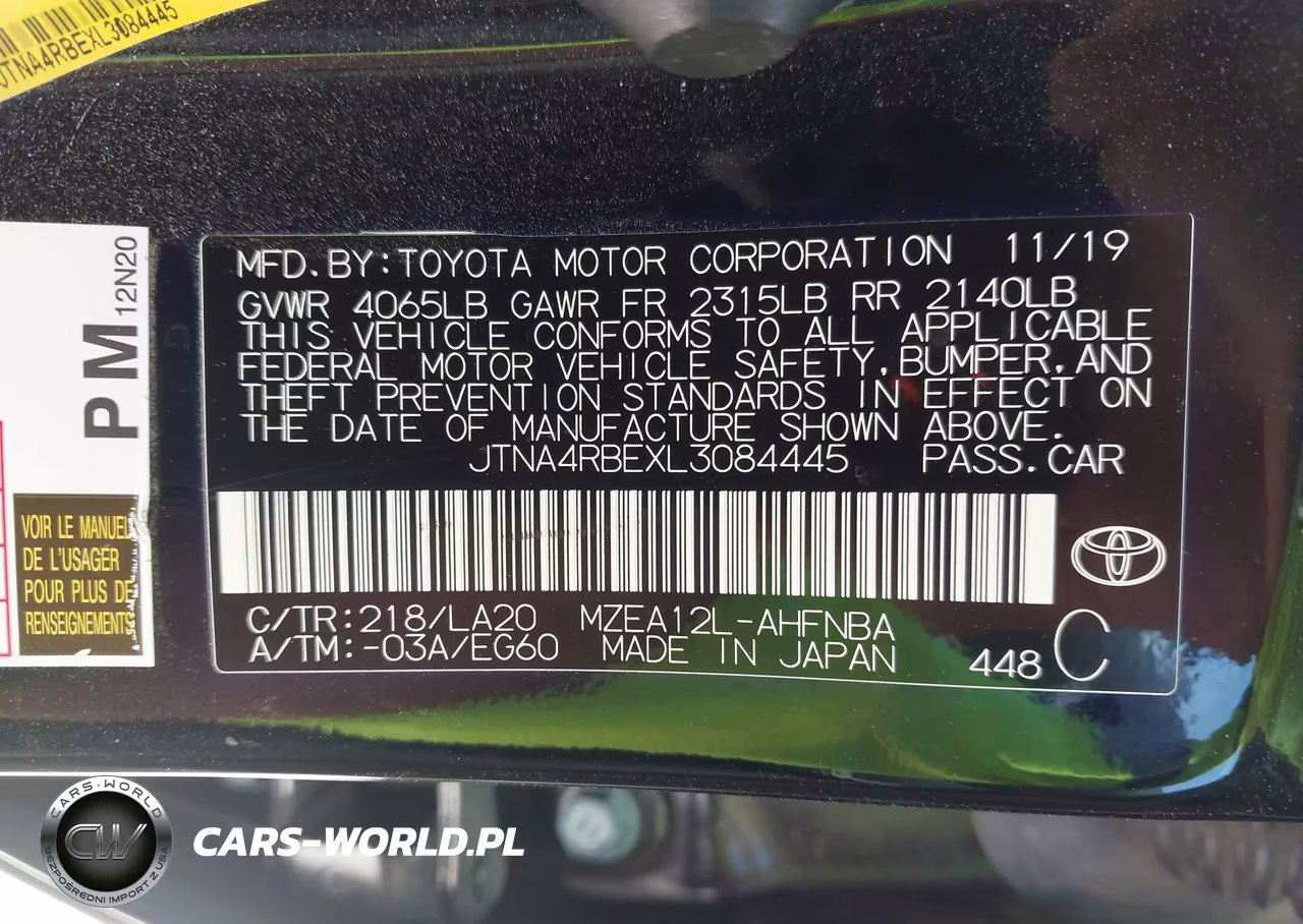 2020 Toyota Corolla Xse VIN:JTNA4RBEXL3084445 - 9