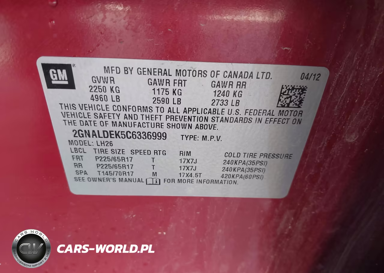 2012 Chevrolet Equinox Lt W-1Lt VIN:2GNALDEK5C6336999 - 9