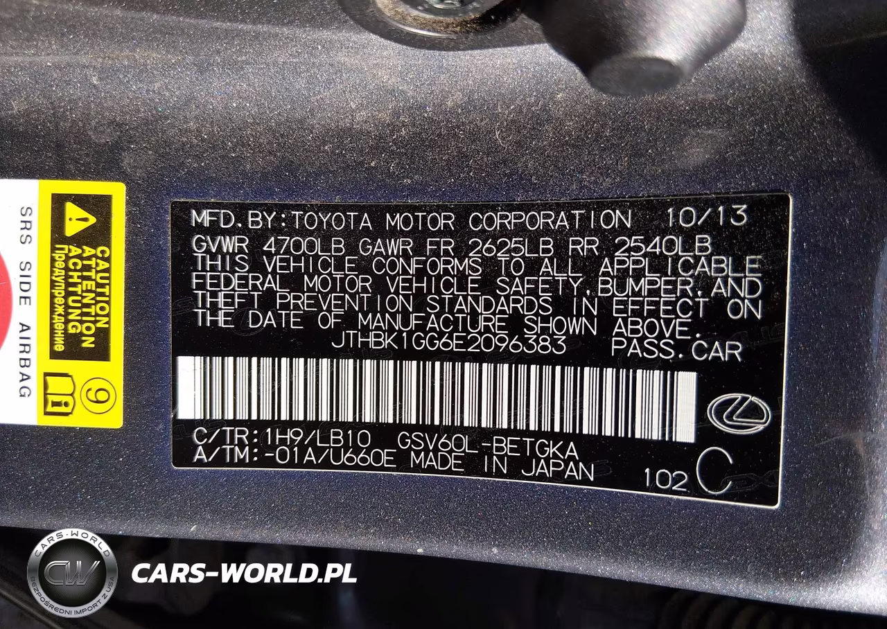 2014 Lexus Es 350 VIN:JTHBK1GG6E2096383 - 9