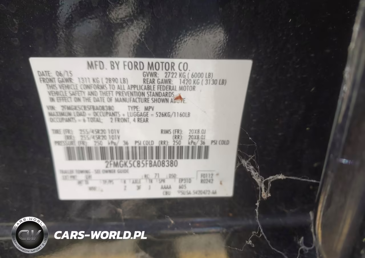 2015 Ford Flex Sel VIN:2FMGK5C85FBA08380 - 9
