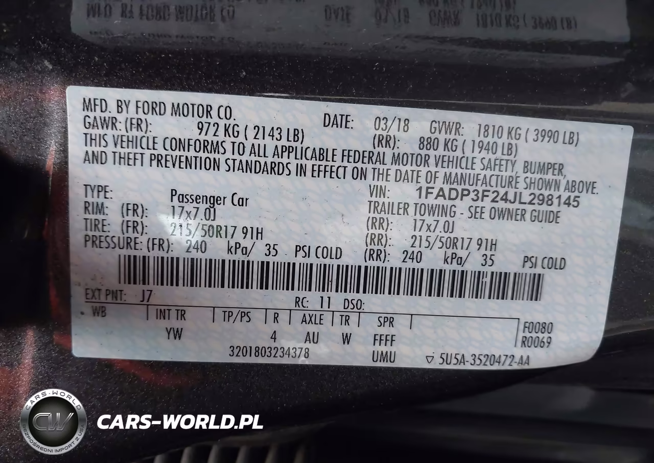 2018 Ford Focus Se VIN:1FADP3F24JL298145 - 9