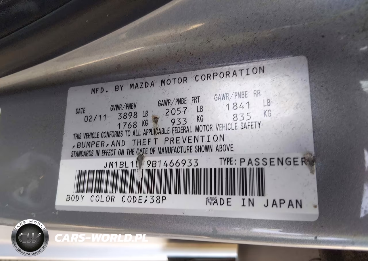 2011 Mazda Mazda3 I Sport VIN:JM1BL1UF9B1466933 - 9