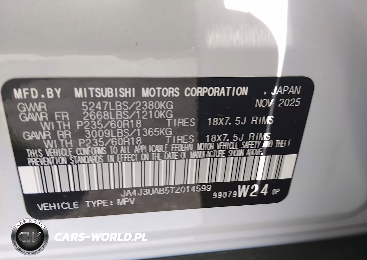 2026 Mitsubishi Outlander Es 2.5 2Wd VIN:JA4J3UAB5TZ014599 - 9