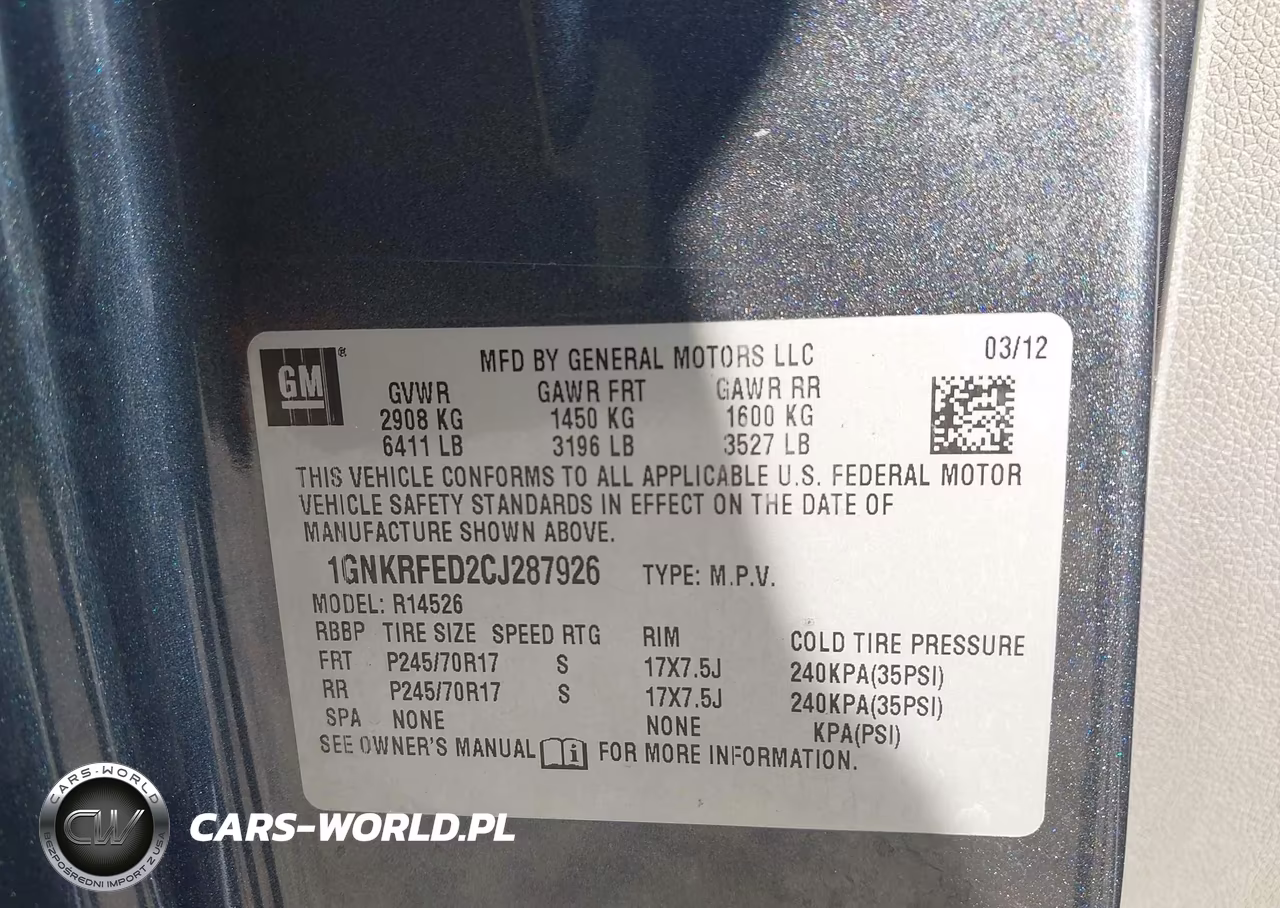 2012 Chevrolet Traverse Ls VIN:1GNKRFED2CJ287926 - 9