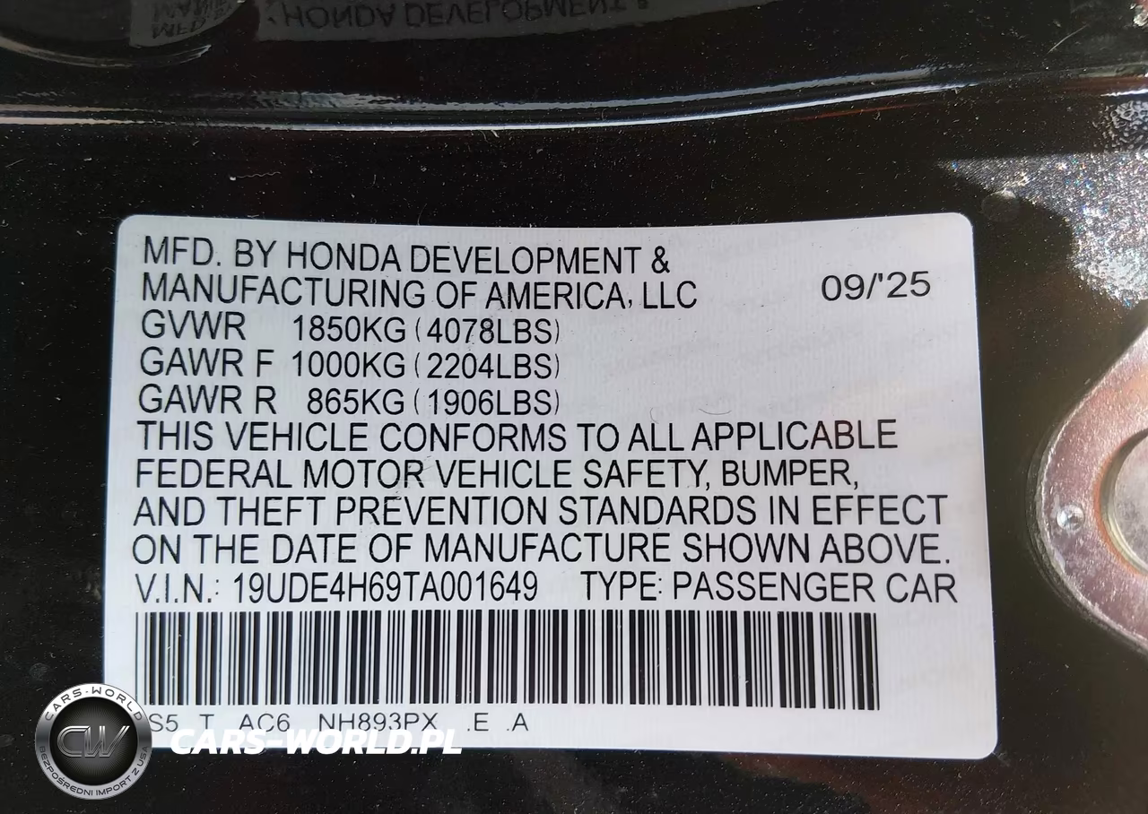 2026 Acura Integra Fwd A-Spec With Technology VIN:19UDE4H69TA001649 - 9
