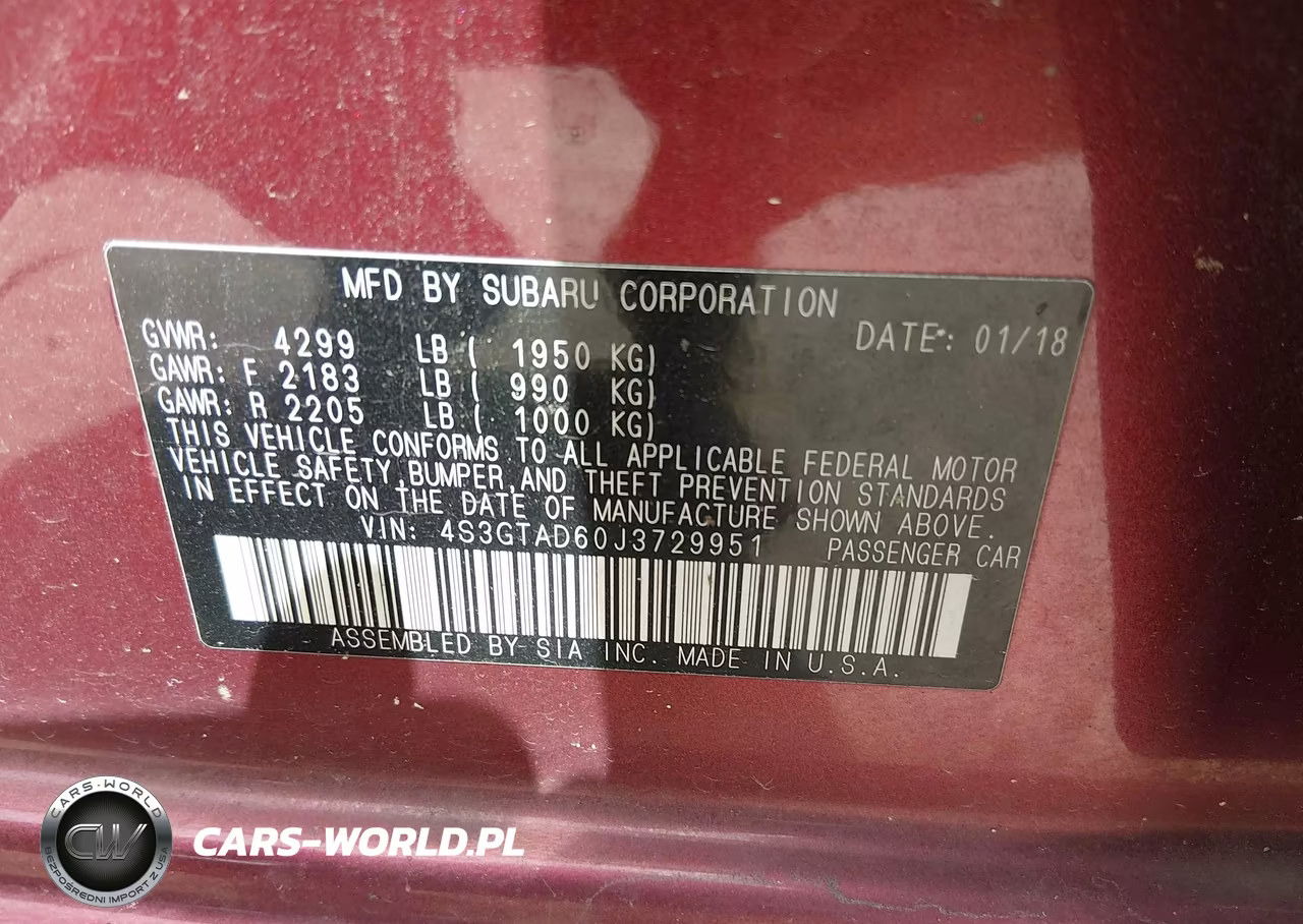 2018 Subaru Impreza 2.0I Premium VIN:4S3GTAD60J3729951 - 9