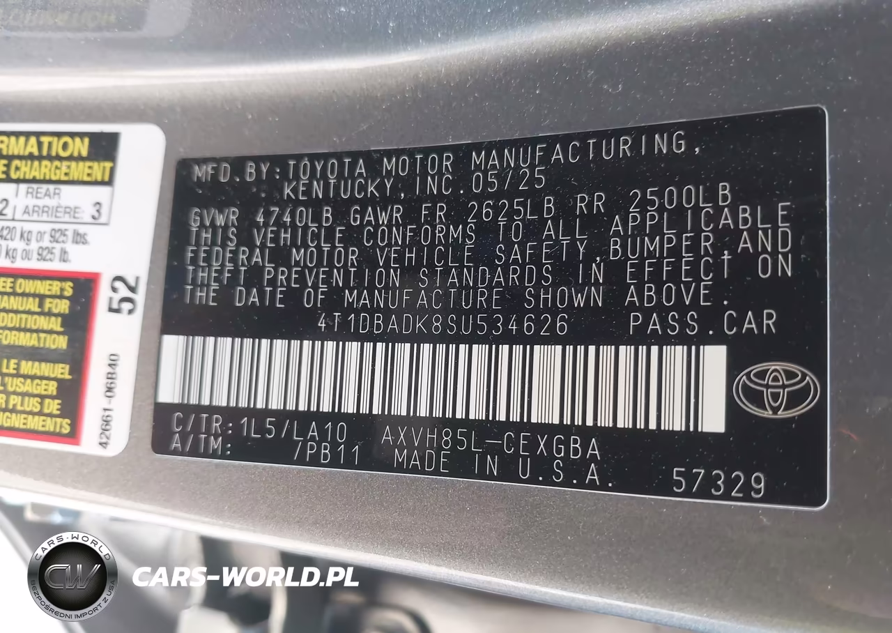 2025 Toyota Camry Xle VIN:4T1DBADK8SU534626 - 9