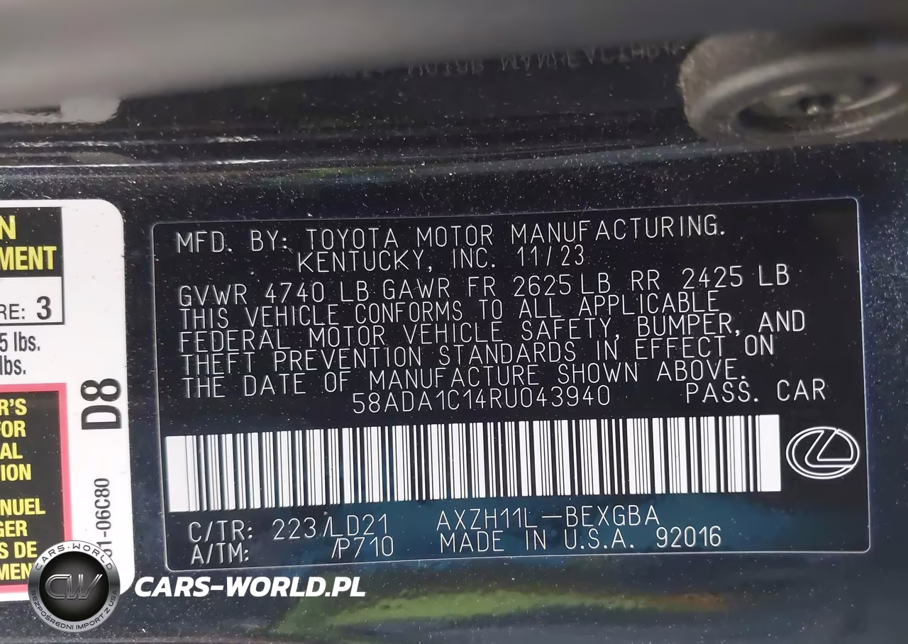 2024 Lexus Es 300H VIN:58ADA1C14RU043940 - 9