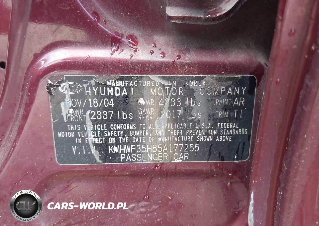 2005 Hyundai Sonata Gls-Lx VIN:KMHWF35H85A177255 - 9