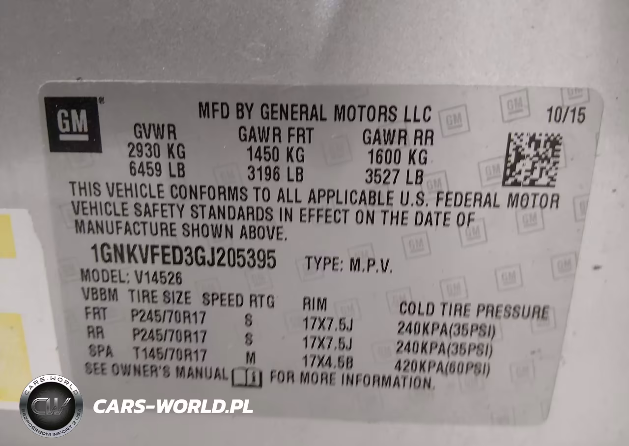 2016 Chevrolet Traverse Ls VIN:1GNKVFED3GJ205395 - 9