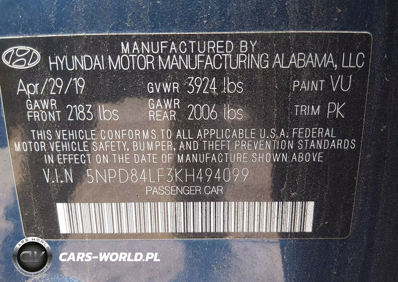 2019 Hyundai Elantra Sel VIN:5NPD84LF3KH494099 - 9