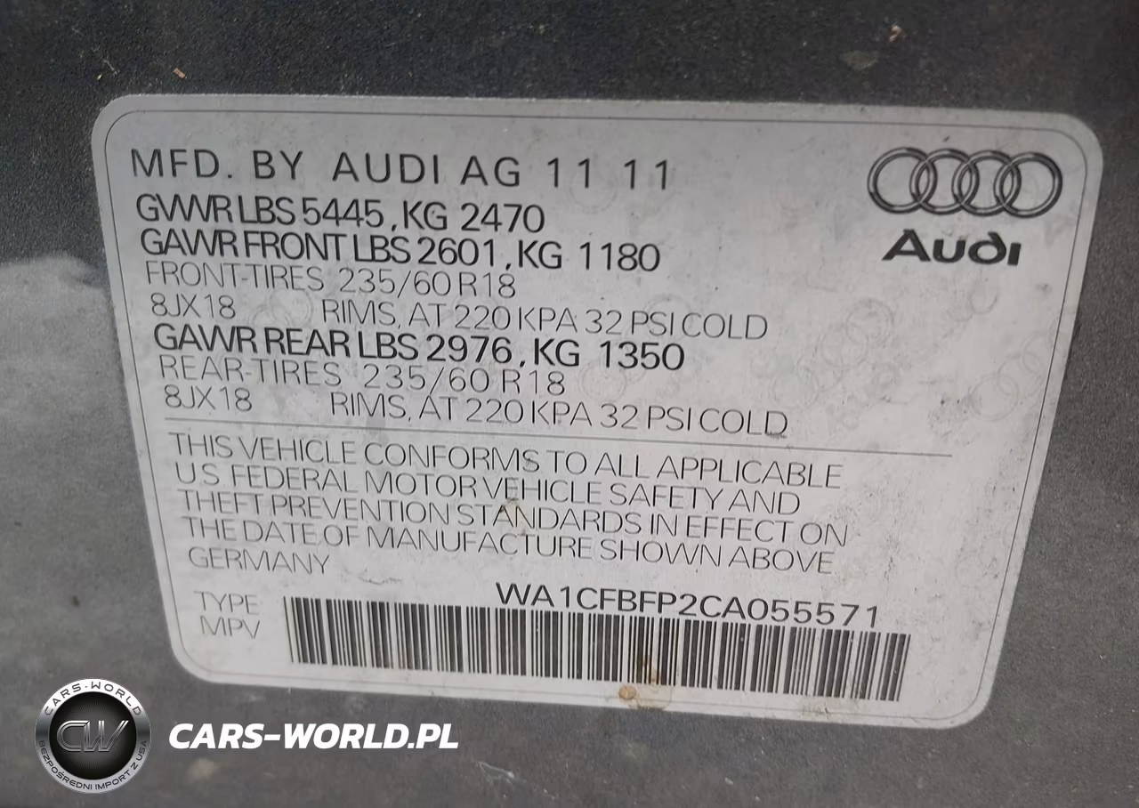 2012 Audi Q5 2.0T Premium VIN:WA1CFBFP2CA055571 - 9