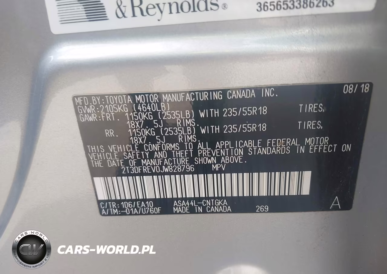 2018 Toyota Rav4 Limited VIN:2T3DFREV0JW828796 - 9