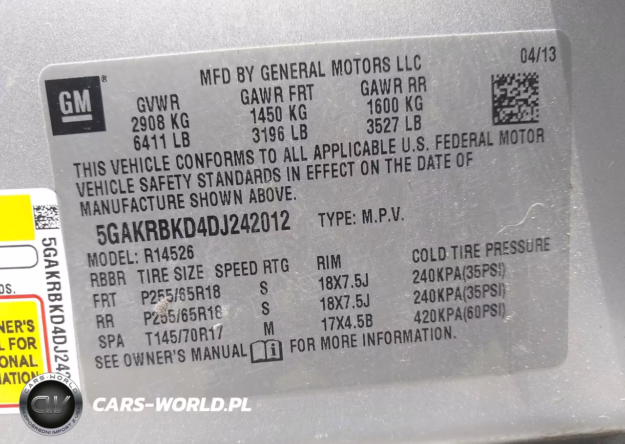 2013 Buick Enclave VIN:5GAKRBKD4DJ242012 - 9