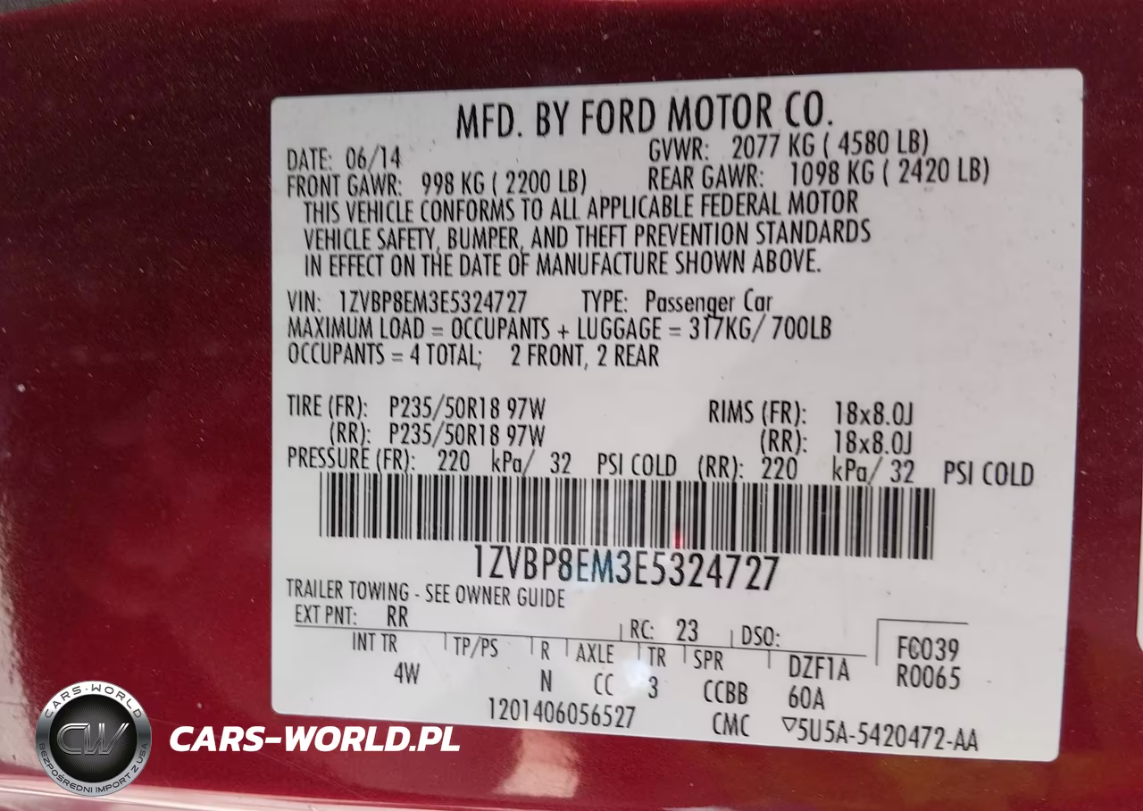2014 Ford Mustang V6 VIN:1ZVBP8EM3E5324727 - 9