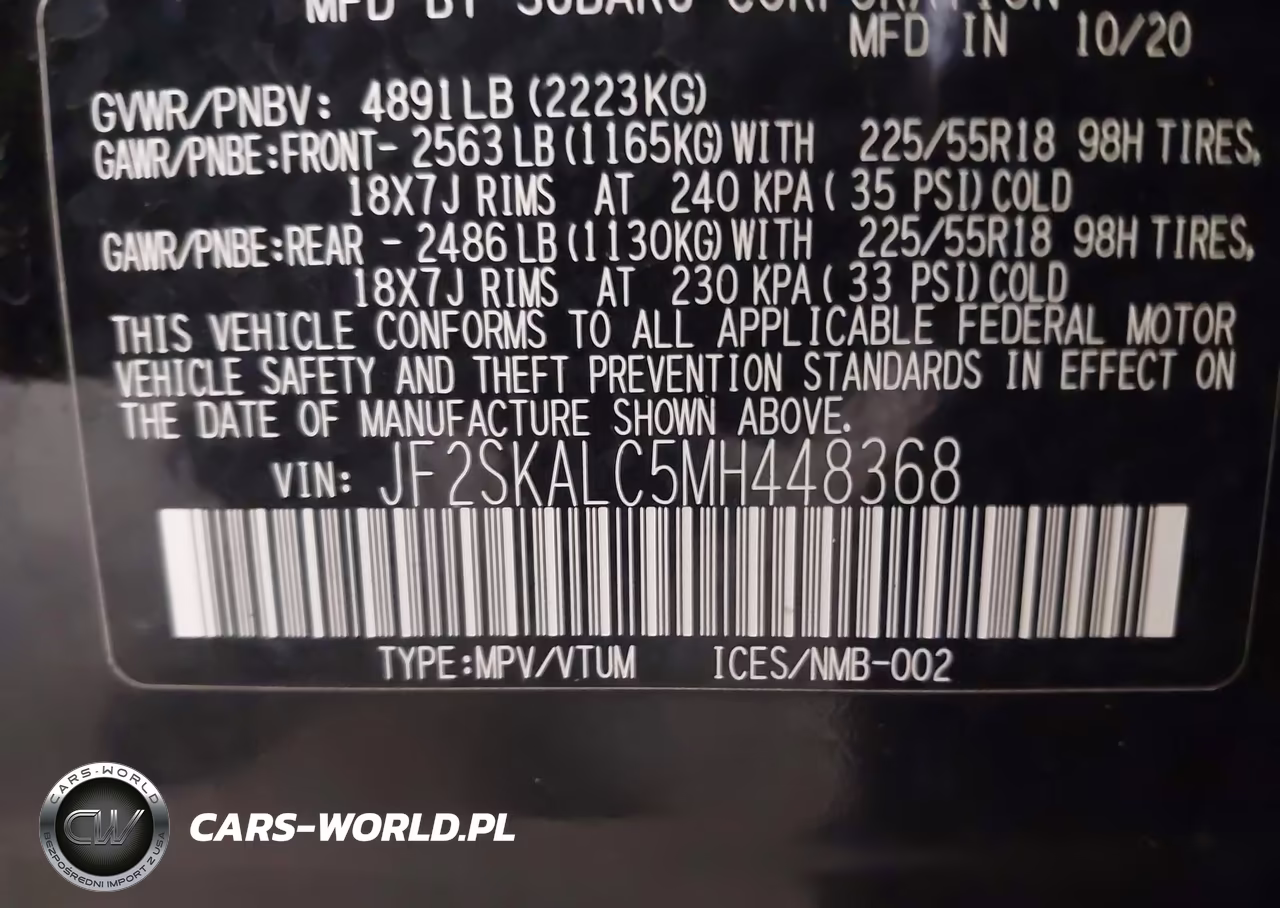 2021 Subaru Forester Sport VIN:JF2SKALC5MH448368 - 9