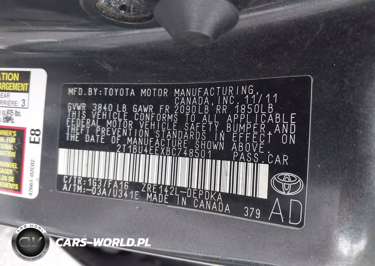 2011 Toyota Corolla VIN:2T1BU4EEXBC748501 - 9