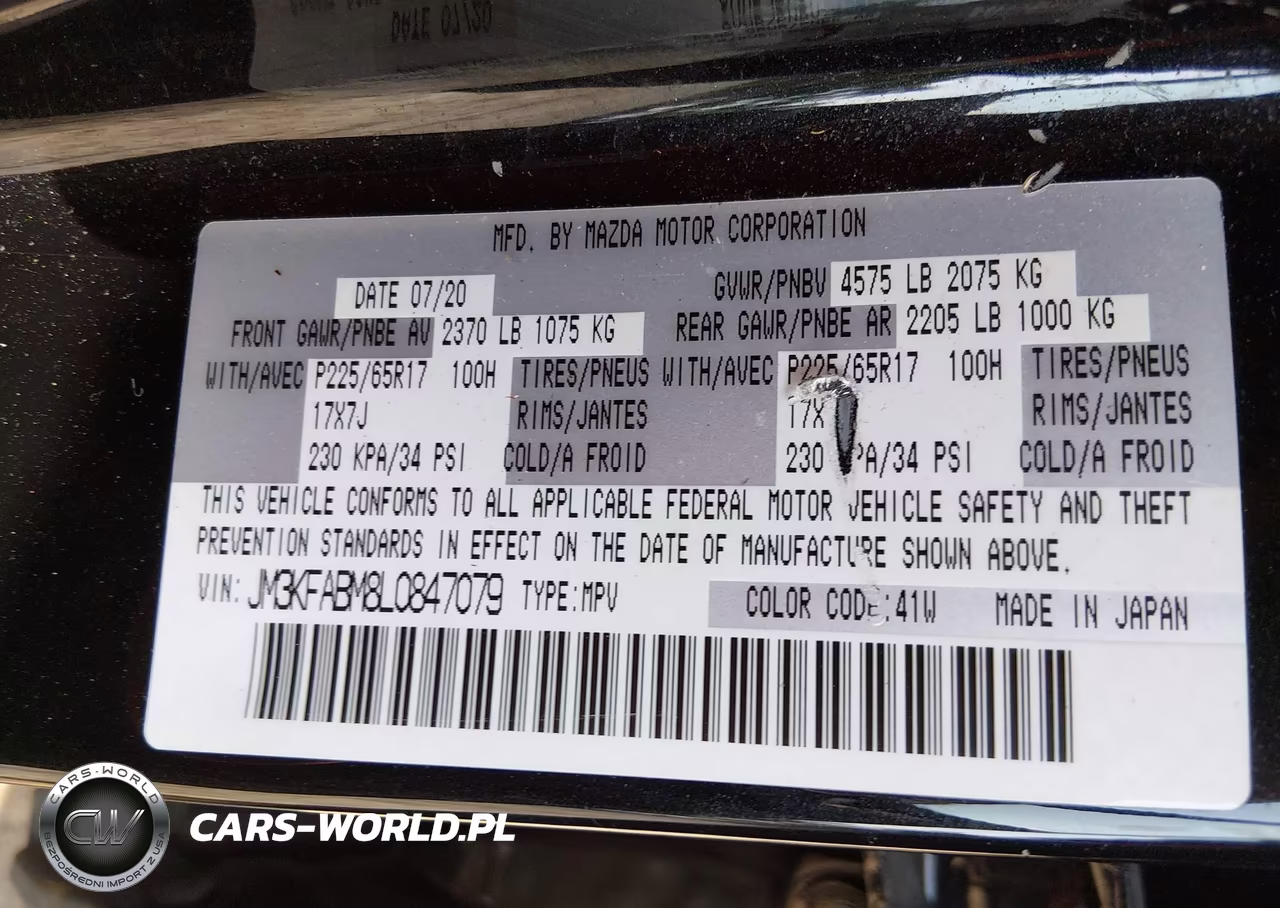 2020 Mazda Cx-5 Sport VIN:JM3KFABM8L0847079 - 9