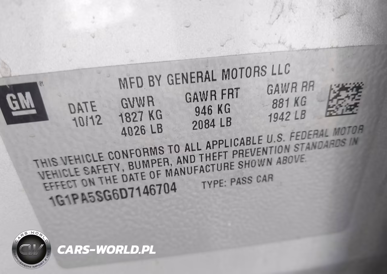 2013 Chevrolet Cruze Ls Auto VIN:1G1PA5SG6D7146704 - 9