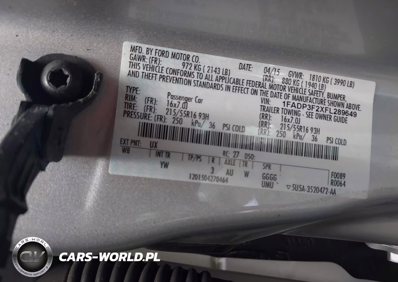 2015 Ford Focus Se VIN:1FADP3F2XFL289649 - 9