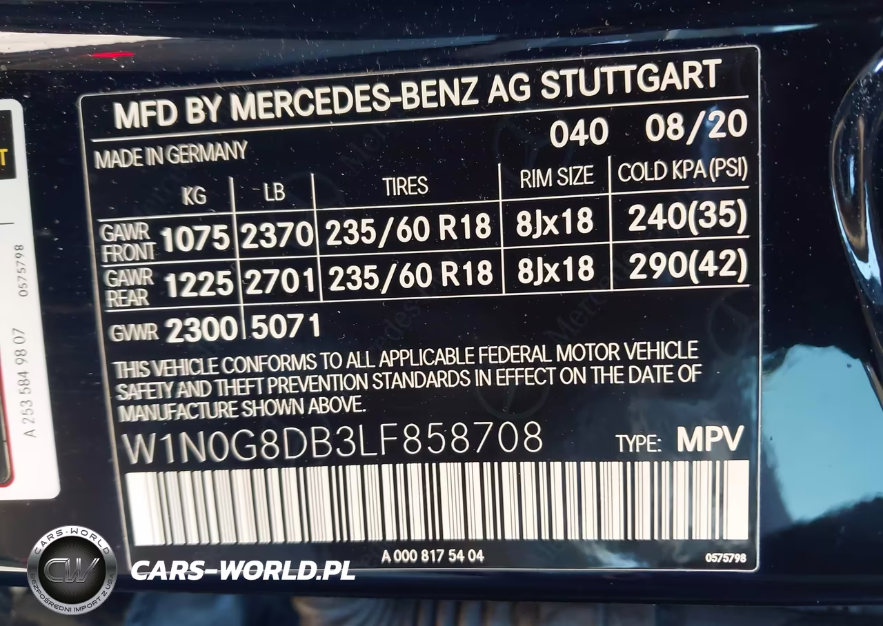 2020 Mercedes-Benz Glc 300 VIN:W1N0G8DB3LF858708 - 9