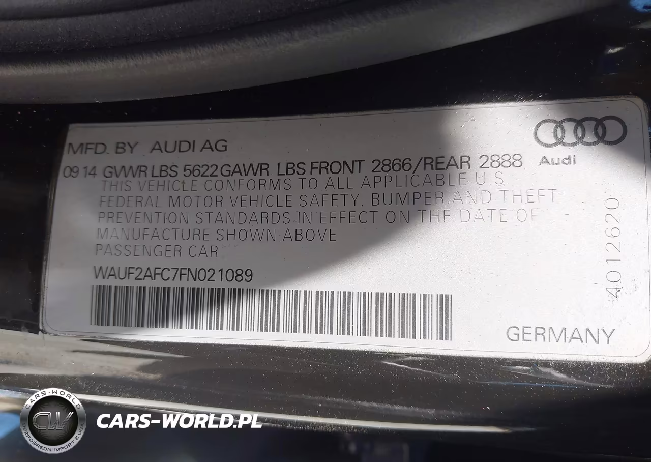 2015 Audi S6 4.0T VIN:WAUF2AFC7FN021089 - 9