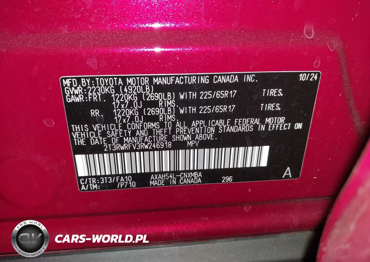 2024 Toyota Rav4 Hybrid Xle VIN:2T3RWRFV3RW246918 - 9