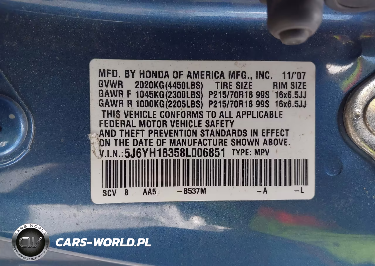 2008 Honda Element Lx VIN:5J6YH18358L006851 - 9