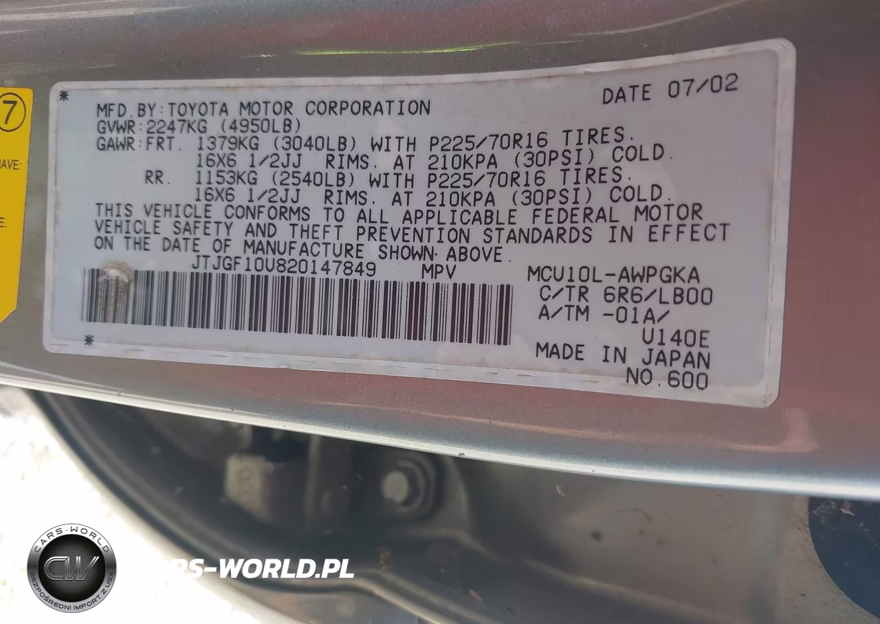 2002 Lexus Rx 300 VIN:JTJGF10U820147849 - 9