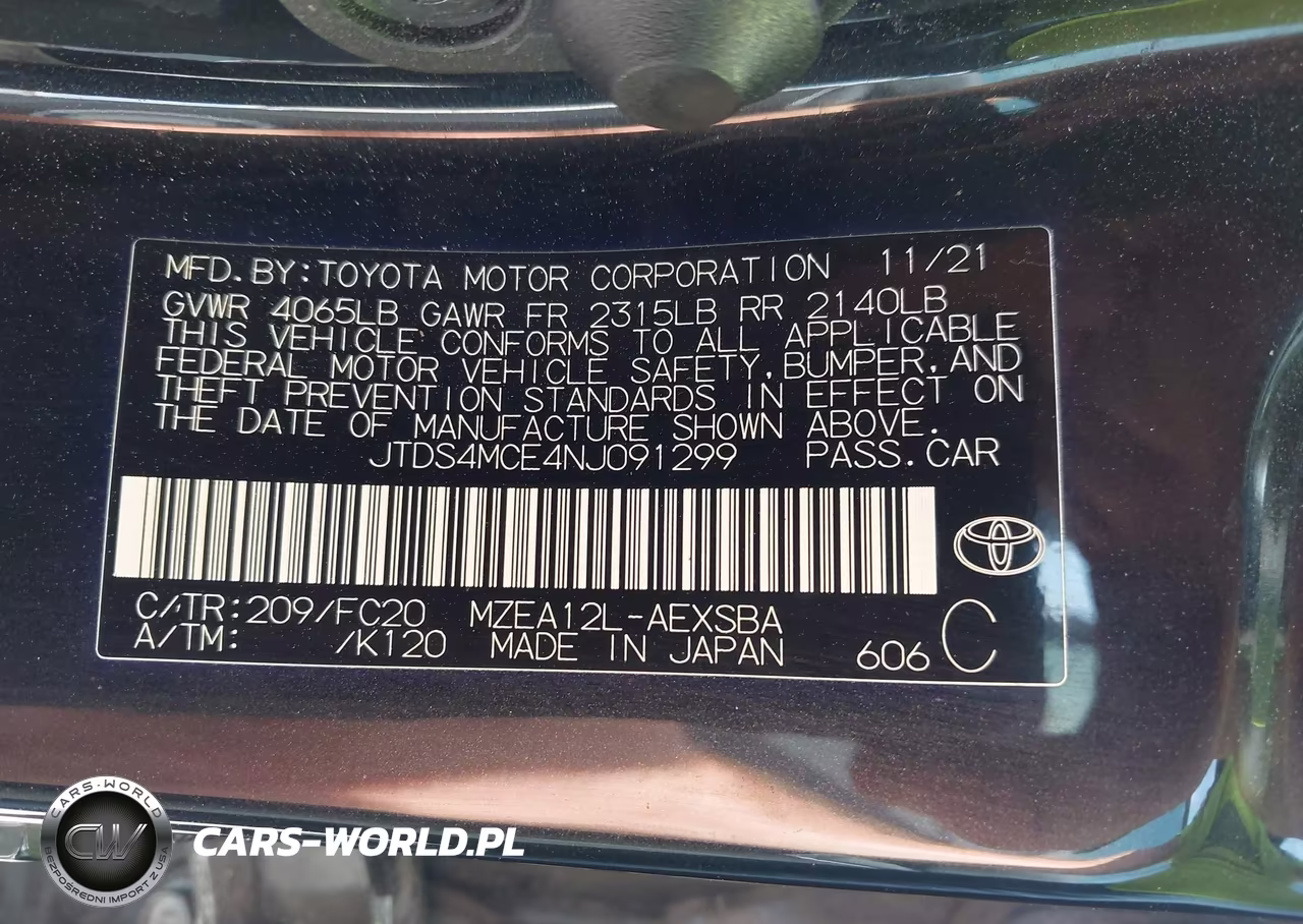 2022 Toyota Corolla Se VIN:JTDS4MCE4NJ091299 - 9