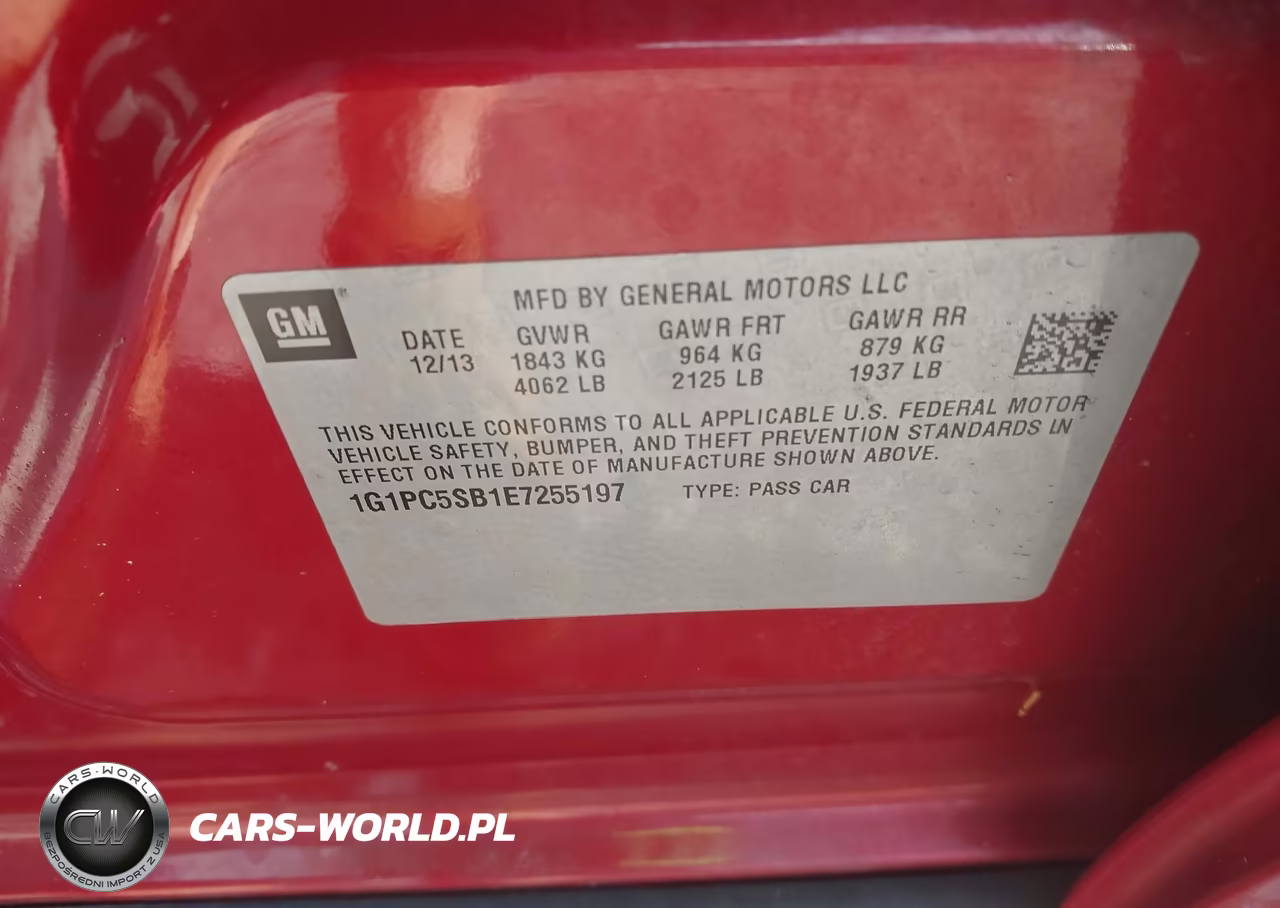 2014 Chevrolet Cruze 1Lt Auto VIN:1G1PC5SB1E7255197 - 9