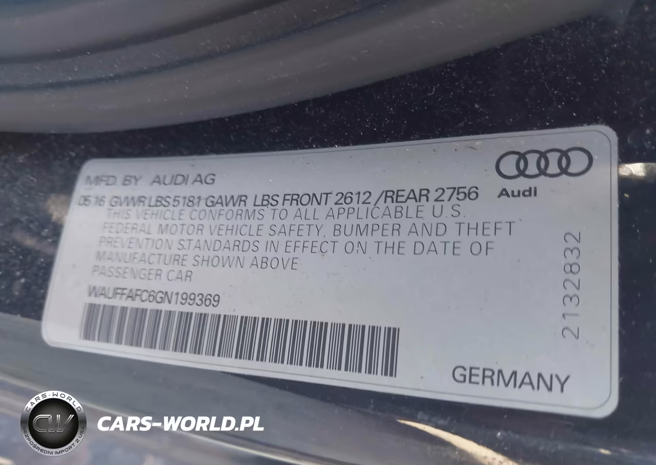2016 Audi A6 2.0T Premium VIN:WAUFFAFC6GN199369 - 9