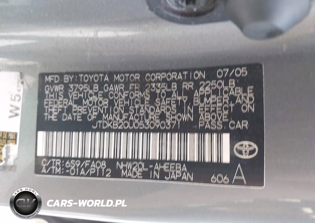 2005 Toyota Prius VIN:JTDKB20U053090371 - 9