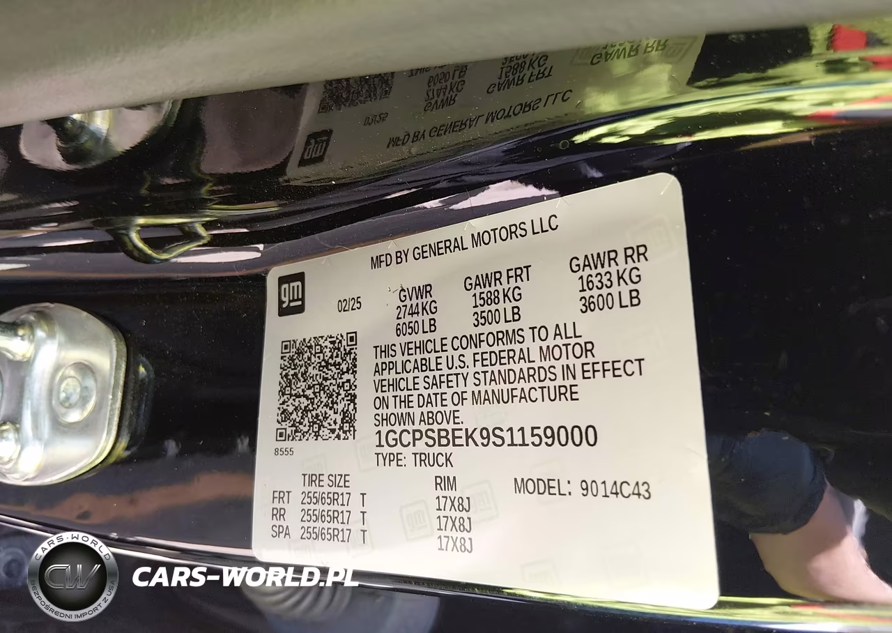 2025 Chevrolet Colorado 2Wd Wt VIN:1GCPSBEK9S1159000 - 9