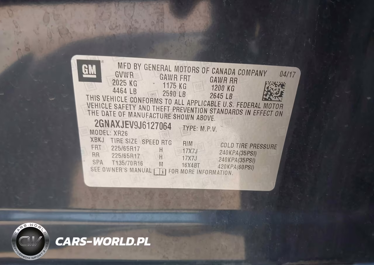 2018 Chevrolet Equinox Lt VIN:2GNAXJEV9J6127064 - 9