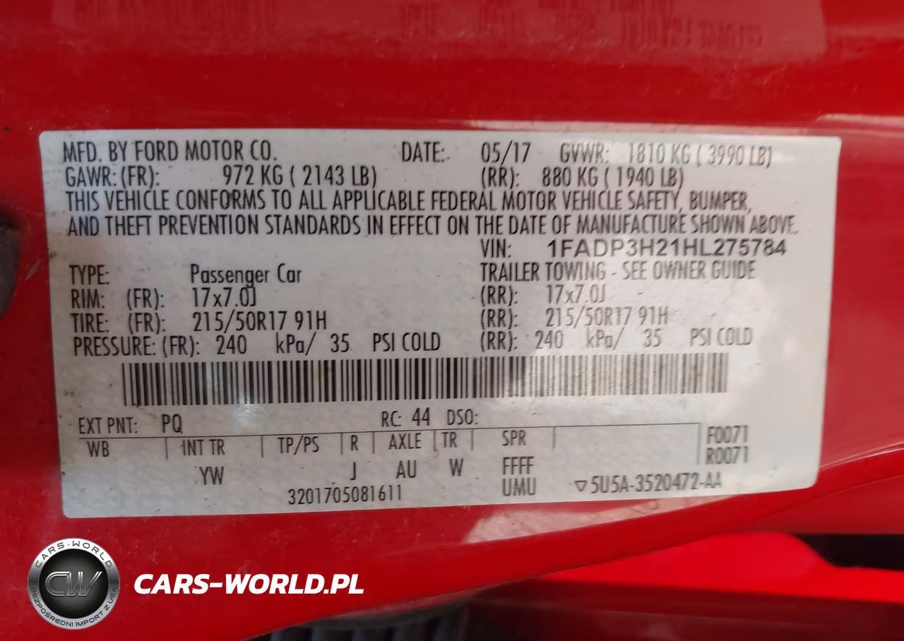 2017 Ford Focus Sel VIN:1FADP3H21HL275784 - 9