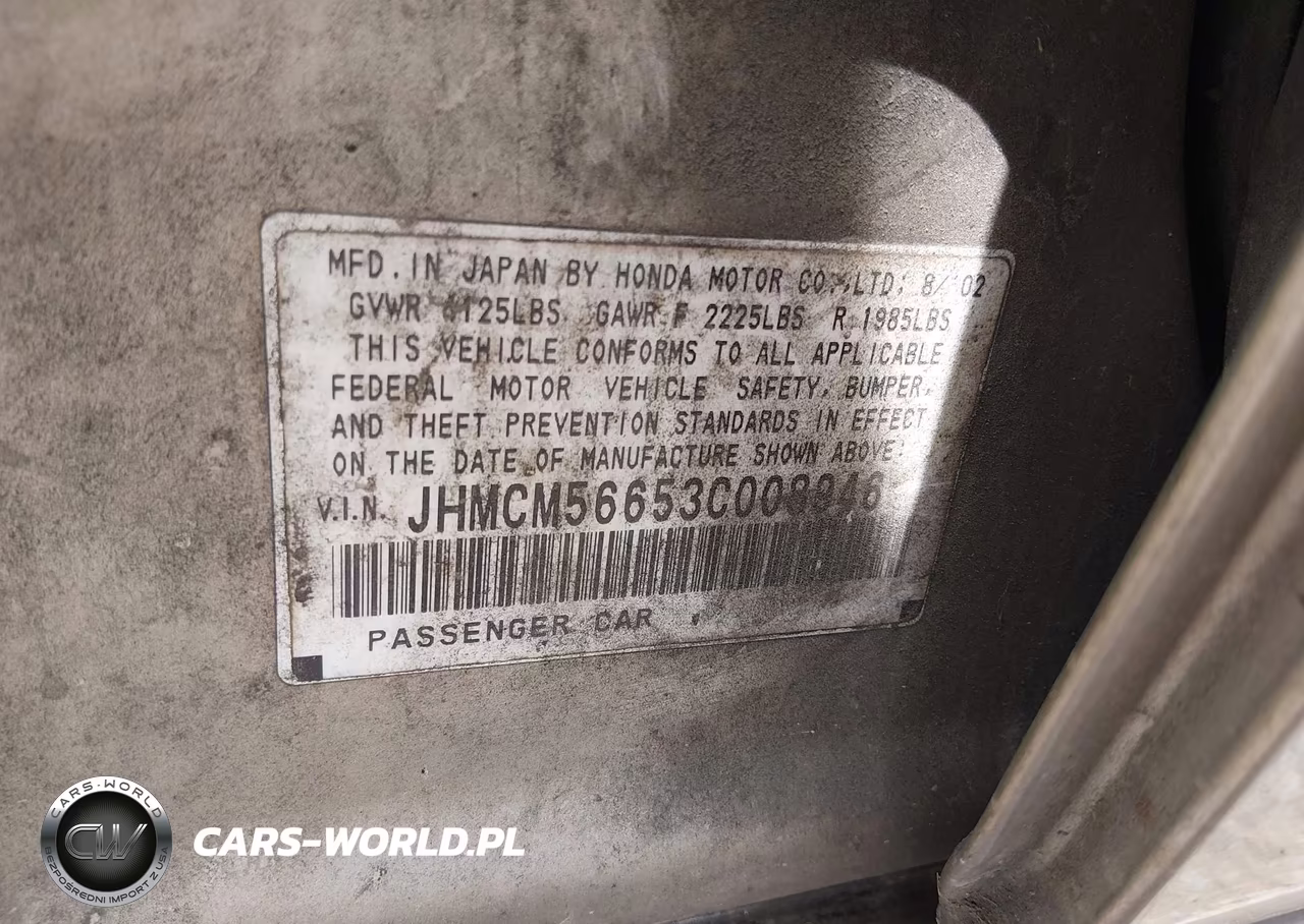 2003 Honda Accord 2.4 Ex VIN:JHMCM56653C008946 - 9