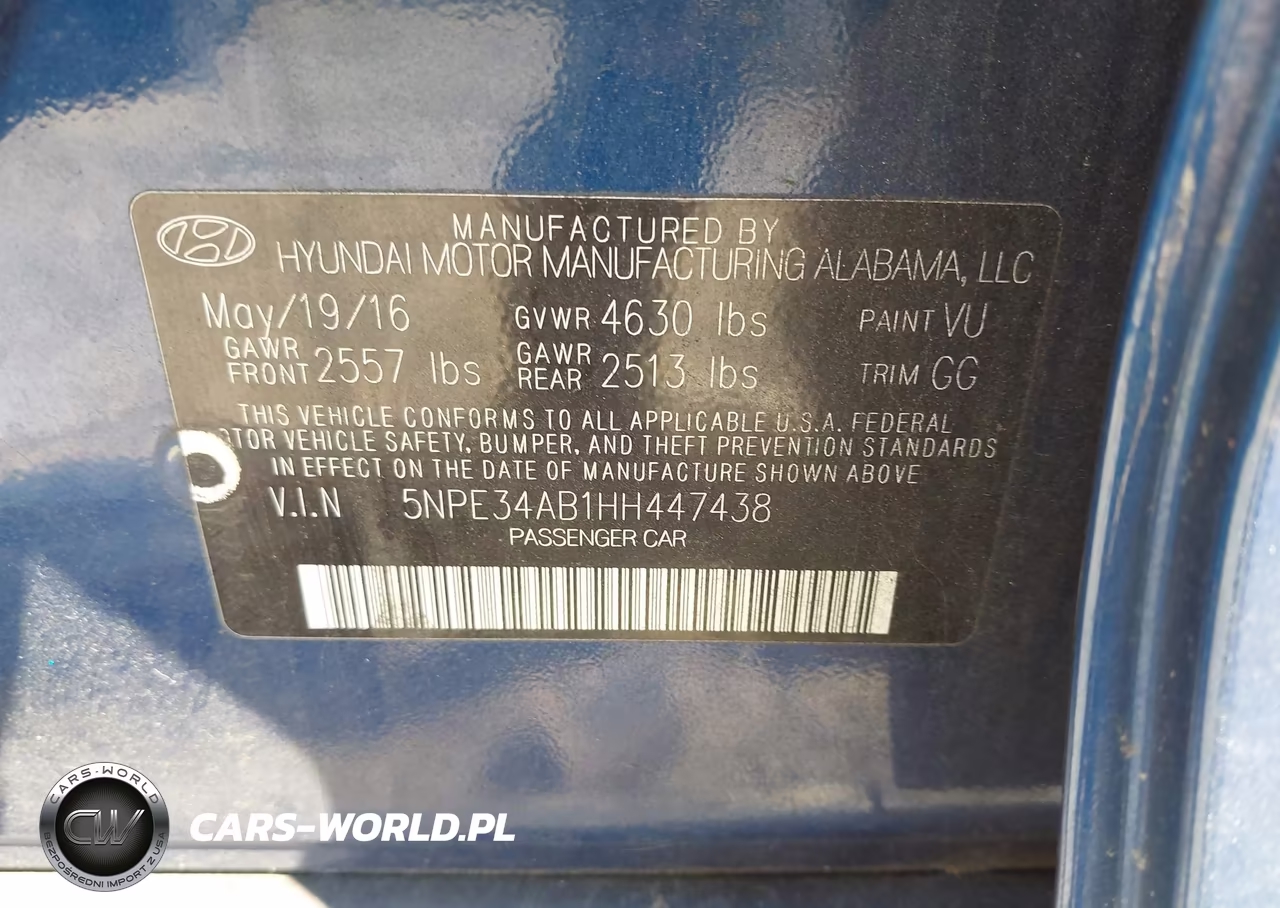 2017 Hyundai Sonata Sport 2.0T VIN:5NPE34AB1HH447438 - 9