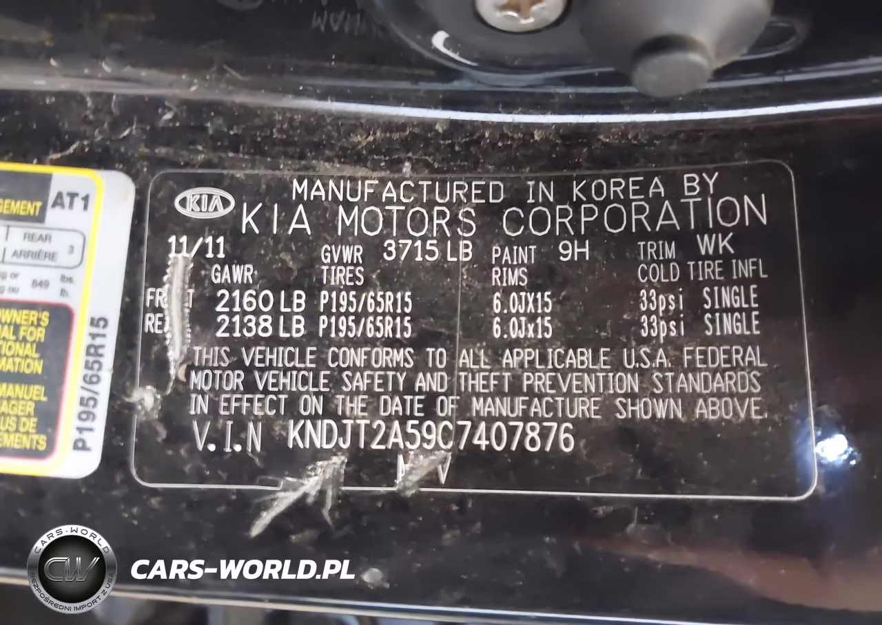 2012 Kia Soul VIN:KNDJT2A59C7407876 - 9