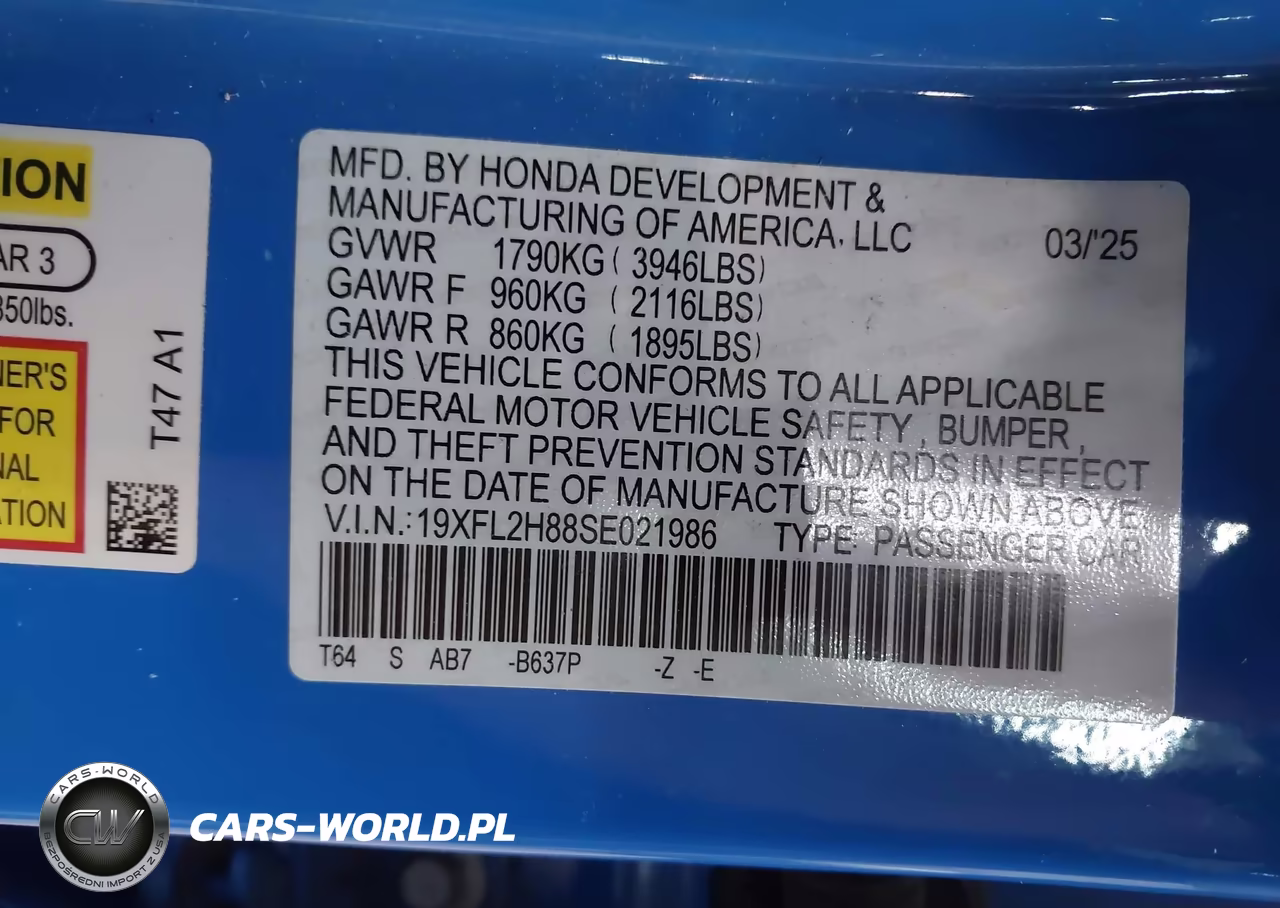 2025 Honda Civic Sedan Sport VIN:19XFL2H88SE021986 - 9