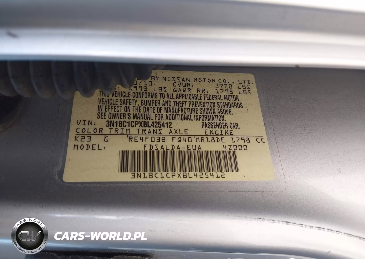 2011 Nissan Versa 1.8S VIN:3N1BC1CPXBL425412 - 9