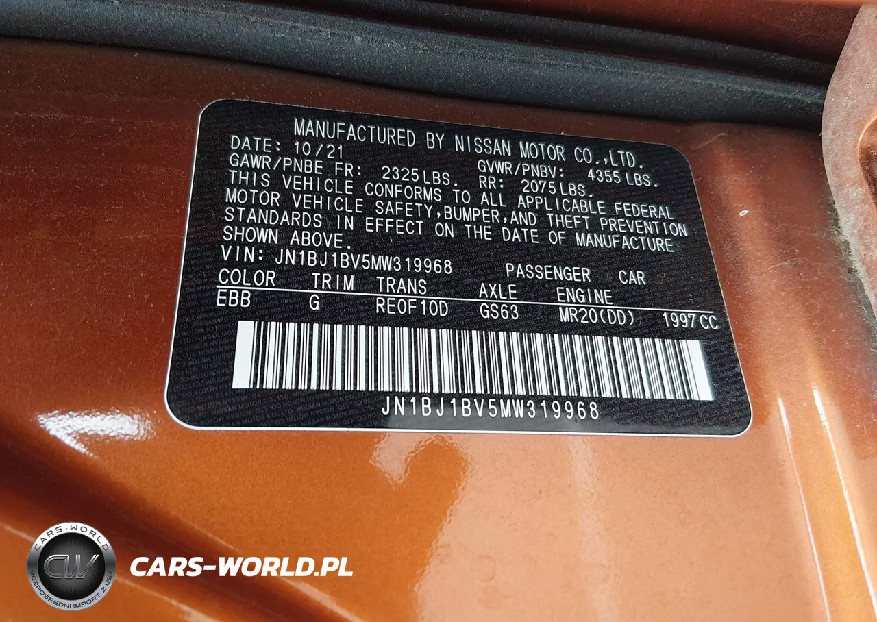 2021 Nissan Rogue Sport Sv Fwd Xtronic Cvt VIN:JN1BJ1BV5MW319968 - 9