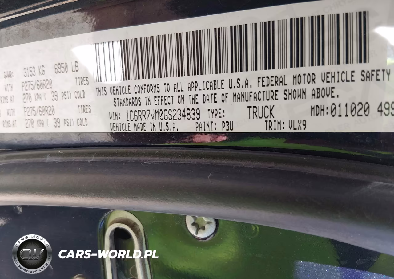 2016 Ram 1500 Laramie VIN:1C6RR7VM0GS234839 - 9