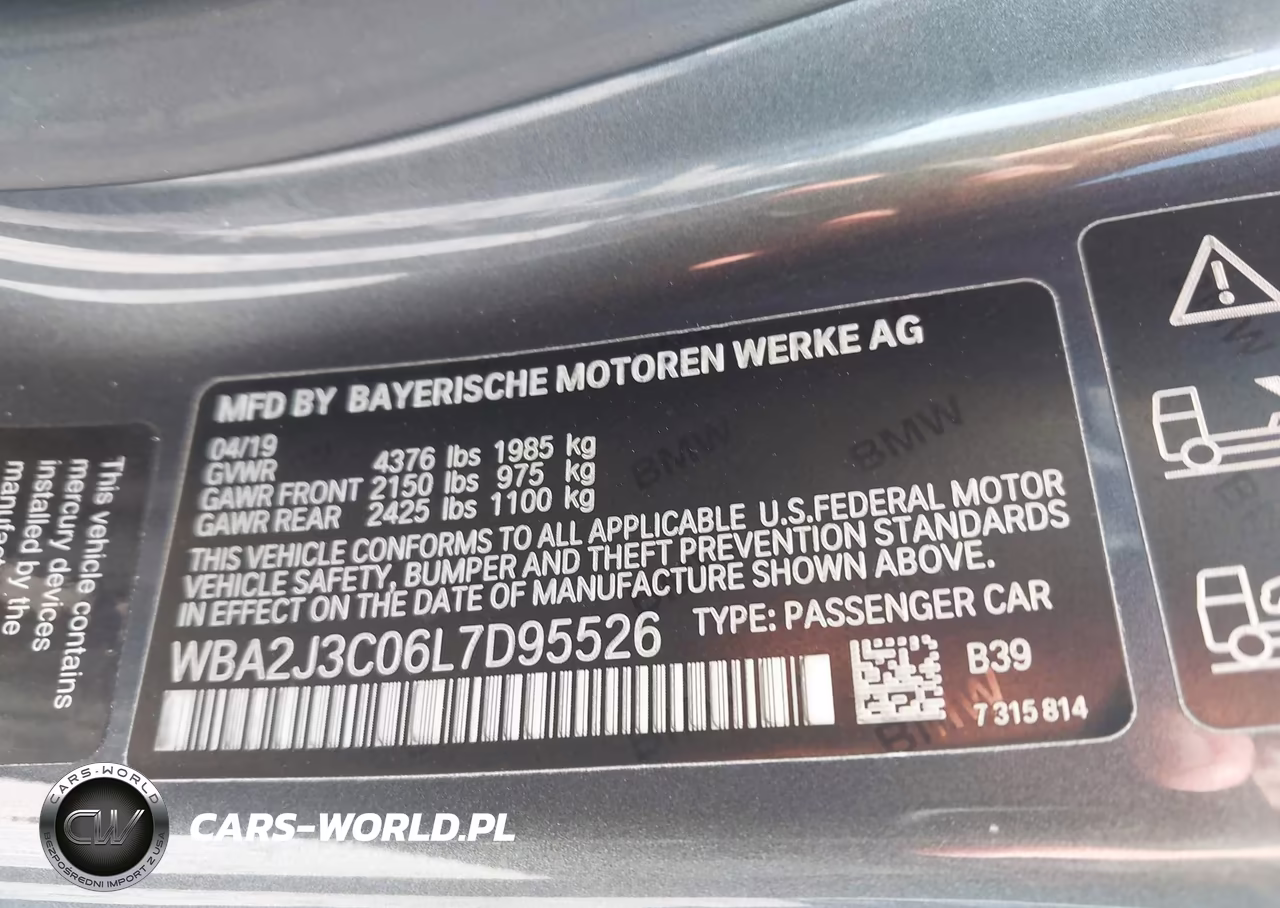 2020 BMW 230I xDrive VIN:WBA2J3C06L7D95526 - 9