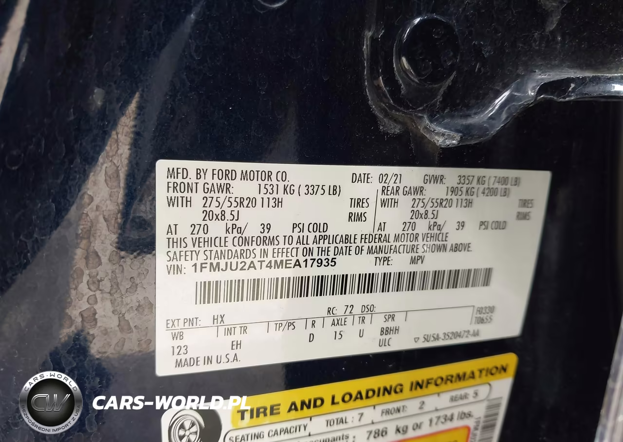 2021 Ford Expedition Limited VIN:1FMJU2AT4MEA17935 - 9